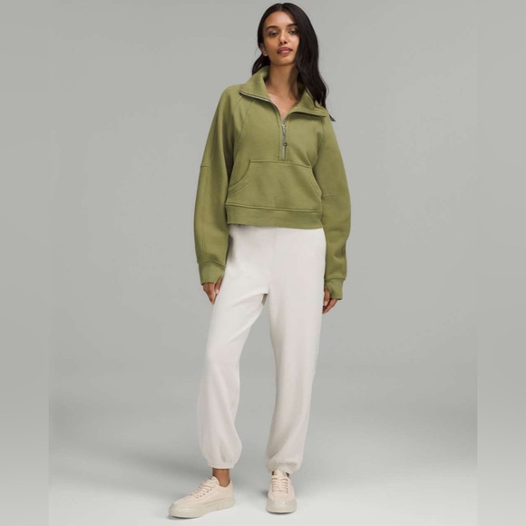 Lululemon Scuba Oversized Funnel Neck Half-Zip in Bronze Green XL/XXL W3FJ6S - Picture 11 of 11